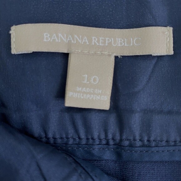 BANANA REPUBLIC Women's Size 10 Mini Skirt Navy Blue Ponte Knit Casual Career - Picture 6 of 10